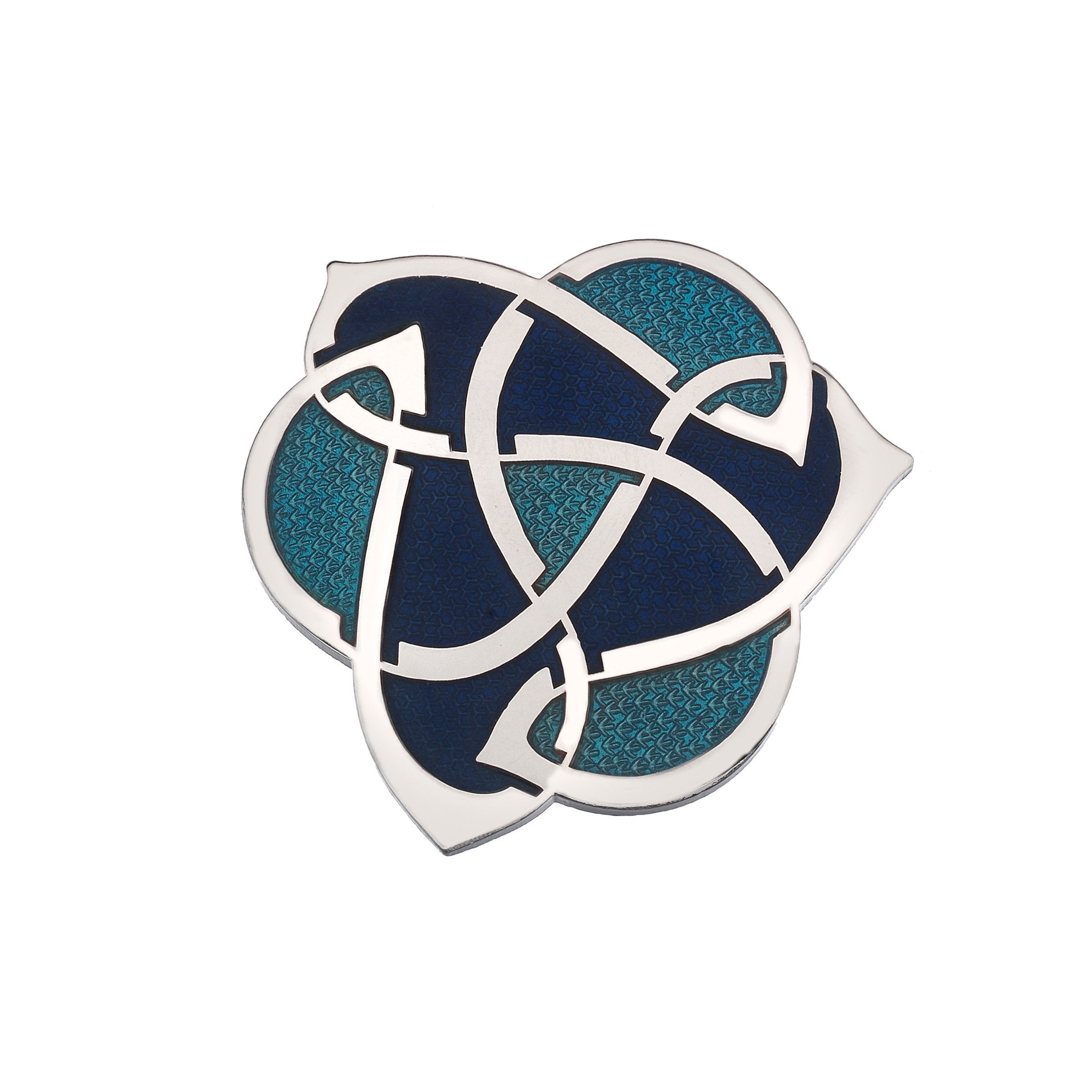 Blue Archibald Knox Style Brooch